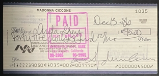 Madonna Signed 1986 Personal Check (Beckett/BAS LOA)