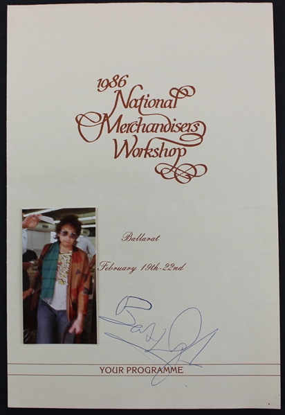 Bob Dylan Signed 1986 National Merchandisers Workshop Program (Beckett/BAS LOA)