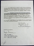 Lloyd Brown Signed 1942 Contract in Framed Display (Beckett/BAS LOA)