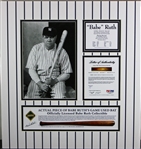 Babe Ruth 19 x 20 Custom Matted Game-Used Baseball Bat Piece Yankees Display (PSA)