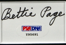 Bettie Page Signed Segment in Framed Display (PSA/DNA Sticker)