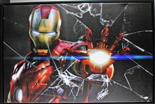 Stan Lee Signed 25 x 37 Iron Man Canvas Print (JSA LOA)