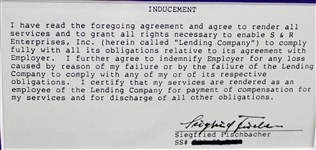 Siegfried & Roy Signed Contract Segments in Framed Display (Beckett/BAS)