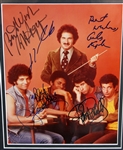 Welcome Back, Kotter: Cast Signed 8 x 10 Photo in Framed Display w/ John Travolta, Gabe Kaplan & More! (5 Sigs)(PSA/DNA LOA)