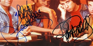 Welcome Back, Kotter: Cast Signed 8 x 10 Photo in Framed Display w/ John Travolta, Gabe Kaplan & More! (5 Sigs)(PSA/DNA LOA)