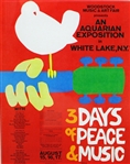 Original 1969 Woodstock Three Day Ticket in Commemorative Framed Display