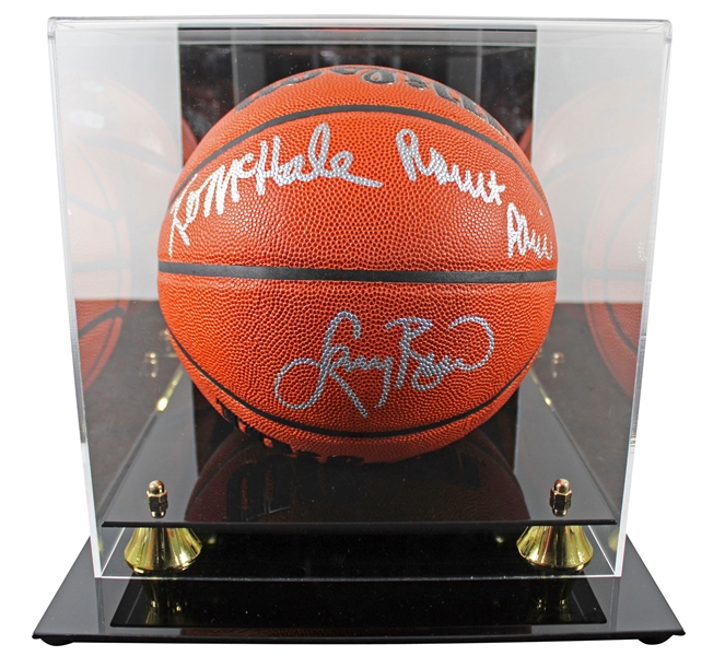 Celtics: Larry Bird, Kevin McHale, & Robert Parish Signed Wilson Basketball w / Case (Beckett/BAS Wit)