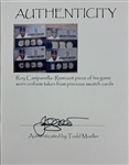 Roy Campanella Game Worn Uniform 8.5 x 11 Relic Card #51 (Mueller LOA)