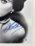Joan Collins Signed 11 x 14 B&W Portrait Photo (Beckett/BAS)