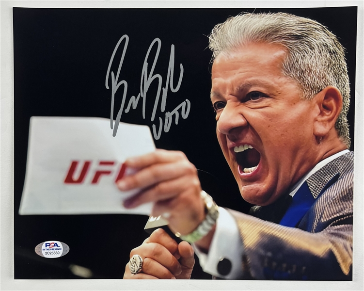 UFC: Bruce Buffer Lot of Two (2) 8" x 10" Photos (PSA/DNA)