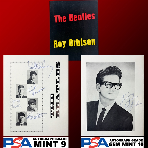 The Beatles & Roy Orbison Phenomenal Multi-Signed 1963 "The Beatles & Roy Orbison" Concert Program - PSA/DNA Graded MINT 9 Beatles Autos & GEM MINT 10 Orbison Auto! (PSA/DNA & Tracks UK LOAs)