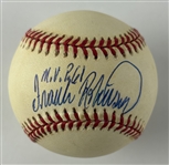 Frank Robinson Single Signed & M.V.P 61 Insc. ONL Baseball (PSA/DNA)