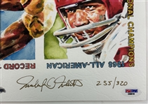 O.J. Simpson Signed Lot of Two Ltd. Ed 11 x 17 USC Commemorative Lithographs (PSA/DNA)