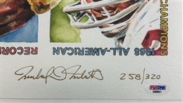 O.J. Simpson Signed Lot of Two Ltd. Ed 11 x 17 USC Commemorative Lithographs (PSA/DNA)