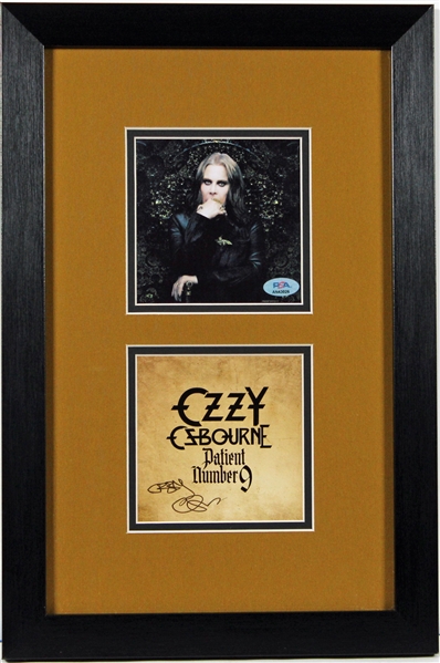 Ozzy Osbourne Signed "Patient #9" CD Insert in Framed Display (PSA/DNA)