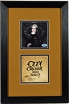 Ozzy Osbourne Signed Patient #9 CD Insert in Framed Display (PSA/DNA)