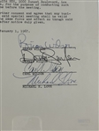 Beach Boys Signed 1967 Document Relating to Meeting as Directors of The Beach Boys International Fan Club (PSA/DNA Encapsulated & LOA)
