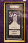 Kobe Bryant Framed Display with Signed 2017 Panini Chronicles Card & Ticket for Final Game (PSA/DNA)
