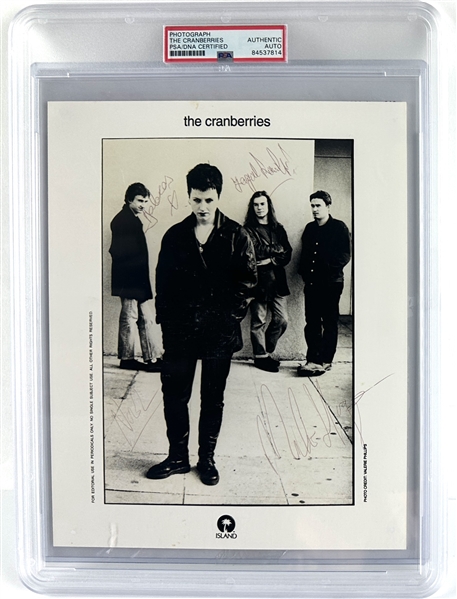 The Cranberries Group Signed Island Records 8" x 10" Publicity Photograph (PSA/DNA LOA & Encapsulated)
