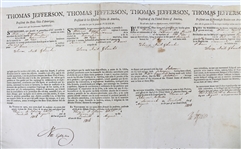 Thomas Jefferson and James Madison RARE Dual Signed 1806 4-Language Ship's Papers (Beckett/BAS LOA)