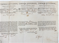 Thomas Jefferson and James Madison RARE Dual Signed 1806 4-Language Ship's Papers (Beckett/BAS LOA)