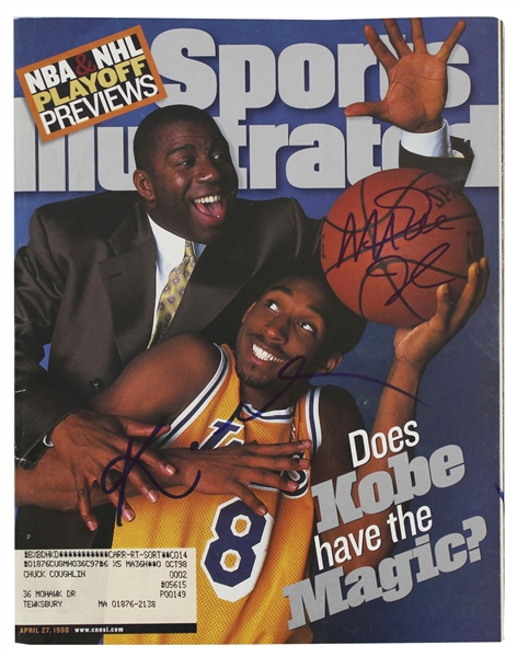 Laker Legends: Kobe Bryant & Magic Johnson Signed April 27, 1998 Sports Illustrated Magazine (JSA & BAS)