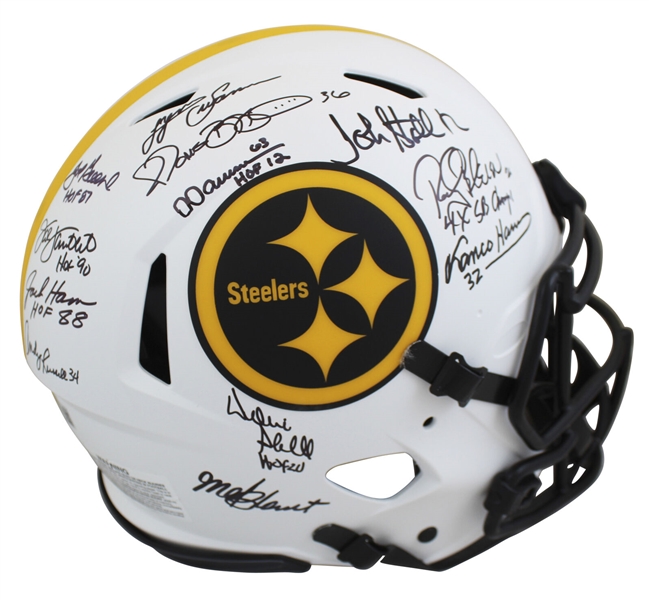 Steelers Greats: Multi-Signed Lunar F/S Speed Proline Helmet w/ Bettis, Greene, & More! (Beckett/BAS Witnessed)