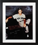 Mickey Mantle Signed 16 x 20 Bill Gallo Art Print with 1956 Inscription in Framed Display (Beckett/BAS LOA)