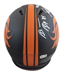 Broncos Super Bowl Greats Signed Full Size Eclipse Game Model Helmet with Elway, Sharpe, McCaffery & Smith (Beckett/BAS Witnessed)