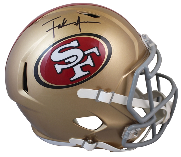 Frank Gore Signed 49ers Full Size Replica Speed Model Helmet (Beckett/BAS Witnessed)