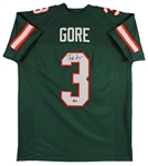 Frank Gore Signed Miami Hurricanes Style Replica College Jersey (Beckett/BAS Witnessed)