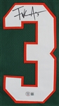 Frank Gore Signed Miami Hurricanes Style Replica College Jersey (Beckett/BAS Witnessed)