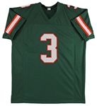Frank Gore Signed Miami Hurricanes Style Replica College Jersey (Beckett/BAS Witnessed)