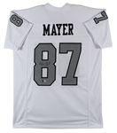 Michael Mayer Signed Raiders Road Style Replica Jersey (Beckett/BAS Witnessed)