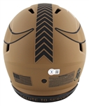 Randy Moss Signed Vikings Salute to Service II PROLINE Speed Game Model Helmet (Beckett/BAS Witnessed)