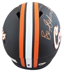 OSU Legends: Barry Sanders & Thurman Thomas Signed Black Full Size Speed Replica Helmet (Beckett/BAS Witnessed)