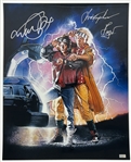 Christopher Lloyd & Michael J Fox Signed 16 x 20 'Back to the Future' Photo (Celebrity Authentics)
