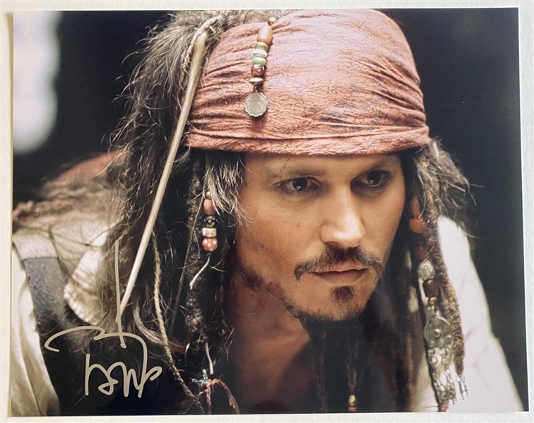 Johnny Depp Signed 11" x 14" "Pirates of the Caribbean" Photo (JSA COA)(Ulrich Collection)