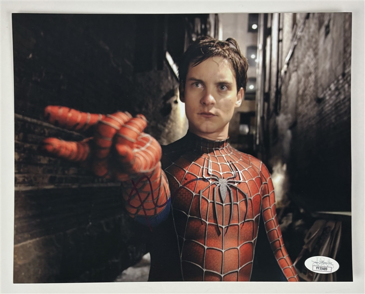 Tobey Maguire Signed 8" x 10" Spiderman Photo (JSA LOA)