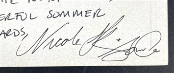 Tom Cruise & Nichole Kidman Signed Personal Stationary (Beckett/BAS)