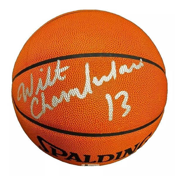 Wilt Chamberlain Signed Spalding NBA Basketball w/ Gem Mint 10 Auto! (Beckett/BAS LOA)