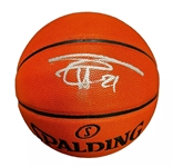 Tim Duncan Signed Spalding NBA Basketball (Beckett/BAS LOA)