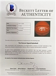 Tim Duncan Signed Spalding NBA Basketball (Beckett/BAS LOA)