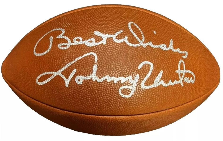 Johnny Unitas Signed Wilson NFL Football (JSA LOA)