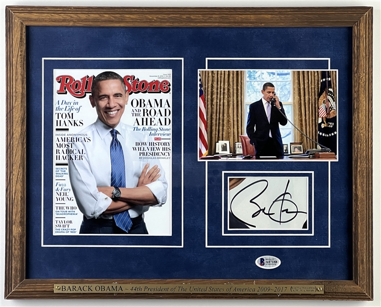 Barack Obama Signed Magazine - 3.25” x 2” - Framed (Beckett/BAS Authentication) 