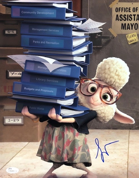 Jenny Slate Signed 11" x 14" Photograph from the Cartoon Zootopia" (JSA)