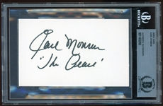 Earl "The Pearl" Monroe Signed 3" x 5" Card (Beckett/BAS Encapsulated)