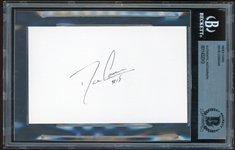 Dave Cowens Signed 3" x 5" Index Card (Beckett/BAS Encapsulated)