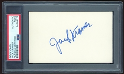 Jack Kramer Signed 3 x 5 Index Card (PSA/DNA Encapsulated)
