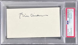 President Bill Clinton Signed Index Card (Beckett/BAS Encapsulated)